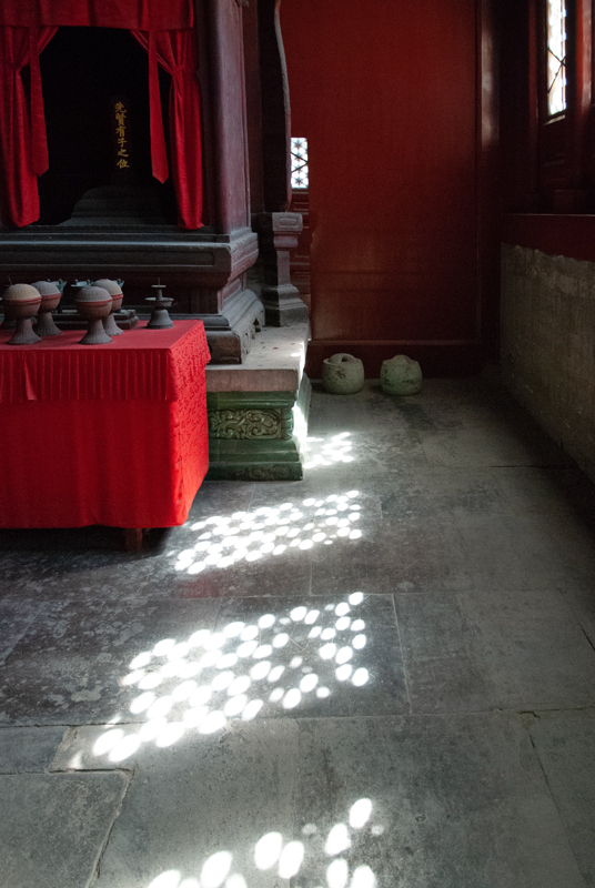incident light on Lama temple floor, Beijing