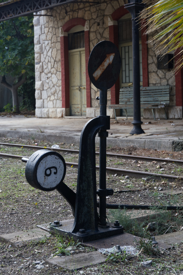 Abandoned railway station in Myloi, Peloponnese