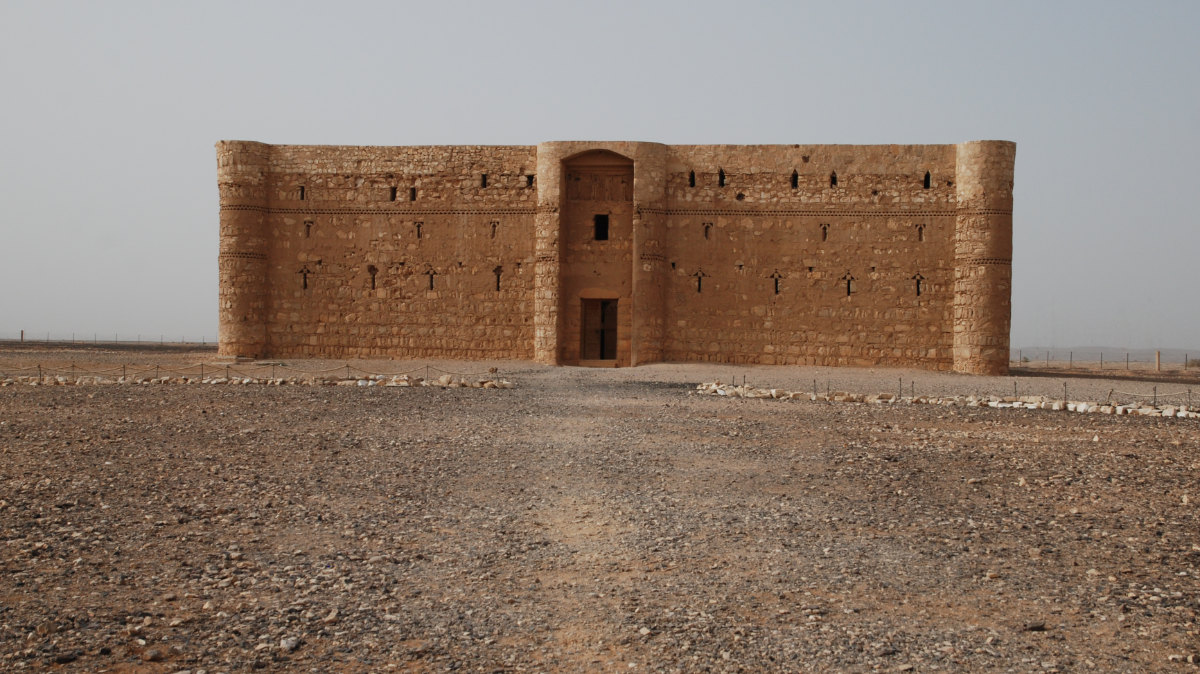 Qasr Kharana in desert Jordan