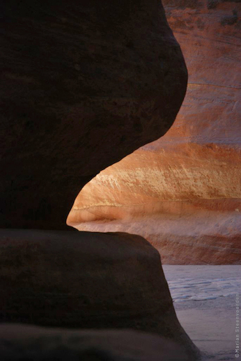 Siq, entrance to ancient Petra, Jordan