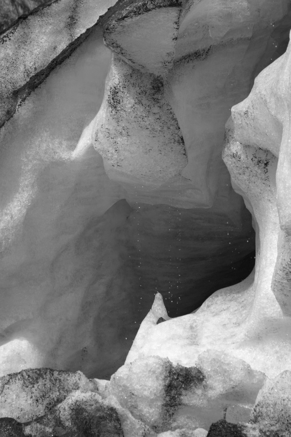 Solheimajokull, Iceland in black and white