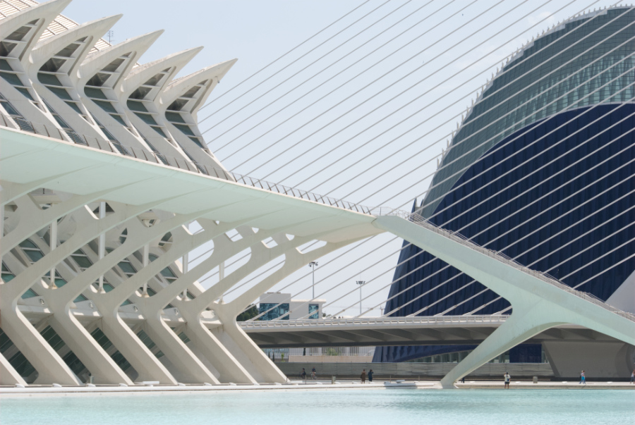 City of arts and sciences by Santiago Calatrava, Valencia